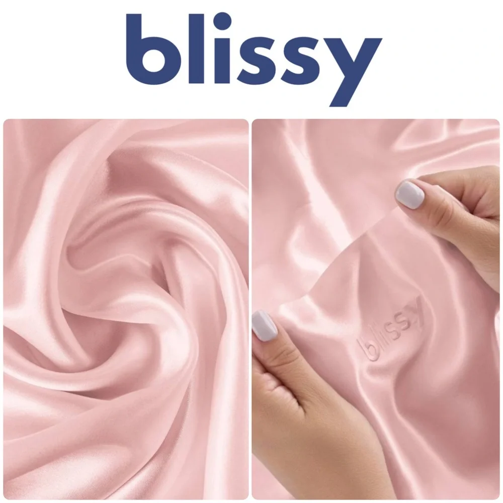 NEW ✨ Blissy 600 Thread Count Silk Pillowcase • Blush Pink • King